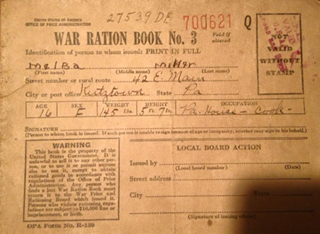 WW II war ration 42 e main st kutztown
